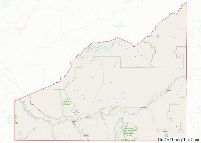 Map of Delta County