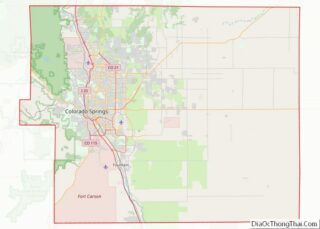 Map of El Paso County, Colorado