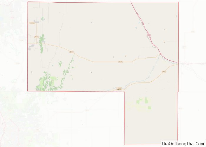 Map of Elbert County