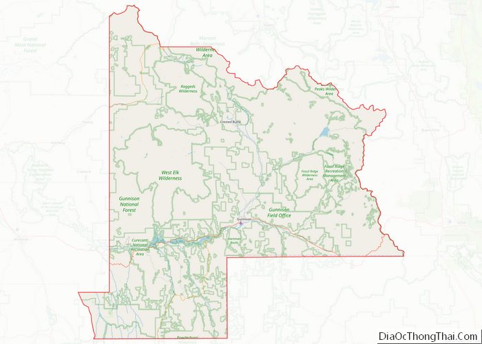 Map of Gunnison County