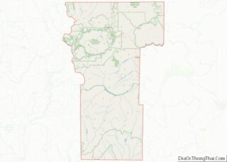 Map of Hinsdale County, Colorado