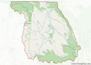 Map of Jackson County, Colorado