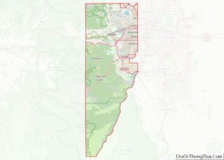 Map of Jefferson County, Colorado