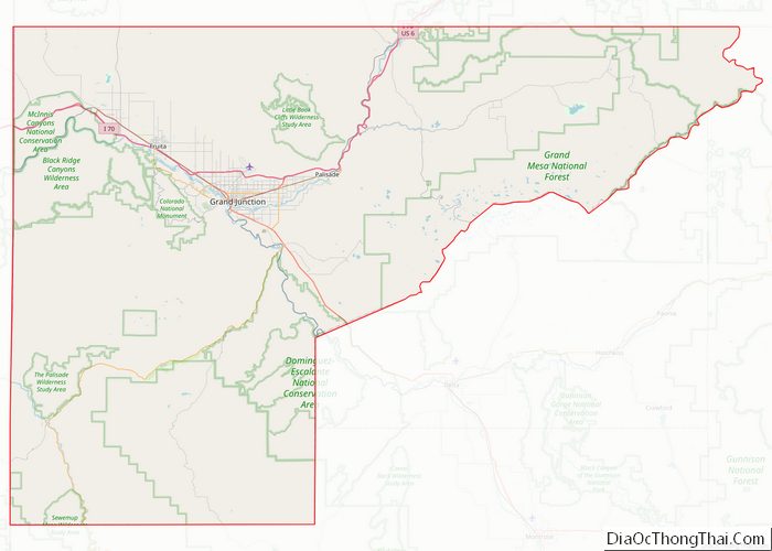 Map of Mesa County