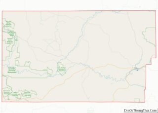 Map of Moffat County, Colorado