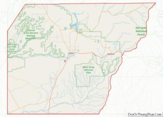 Map of Montezuma County, Colorado