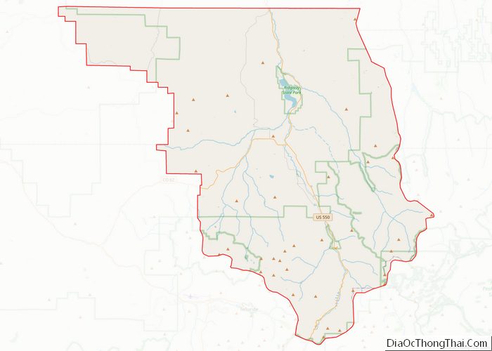 Map of Ouray County