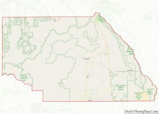 Map of Saguache County, Colorado