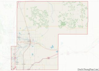 Map of Weld County, Colorado