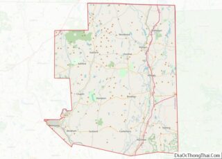 Map of Windham County, Connecticut