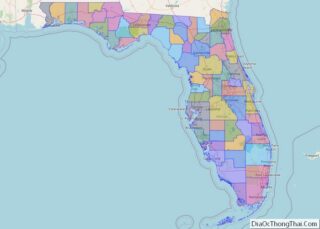 Political map of Florida State – Printable Collection