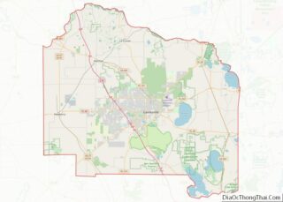 Map of Alachua County, Florida
