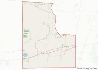 Map of Baker County, Florida