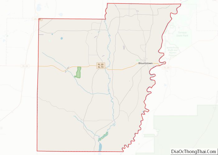 Map of Calhoun County