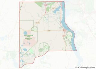 Map of Clay County, Florida