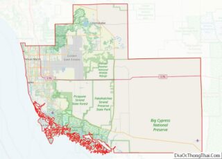 Map of Collier County, Florida