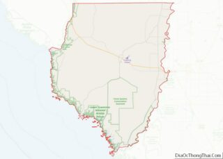 Map of Dixie County, Florida