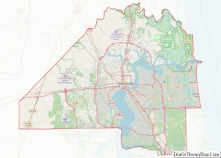 Map of Duval County, Florida