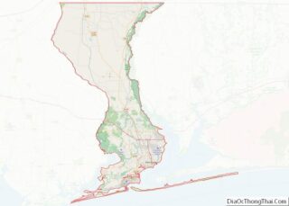 Map of Escambia County, Florida