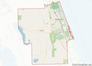 Map of Flagler County, Florida