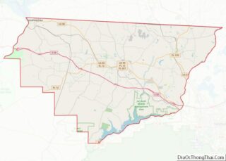 Map of Gadsden County, Florida