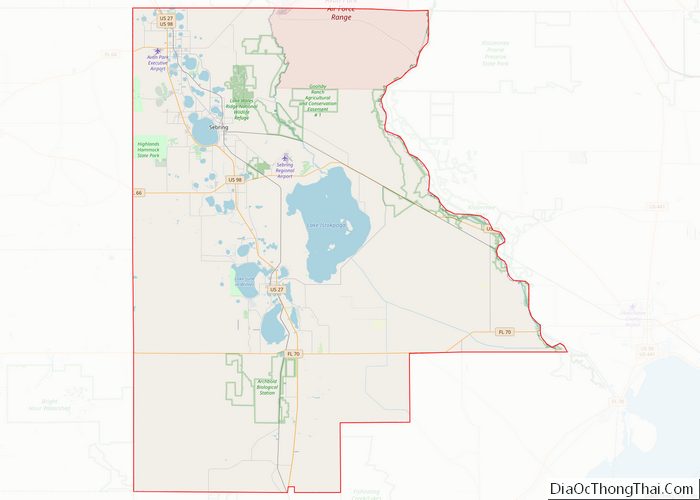 Map of Highlands County