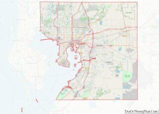 Map of Hillsborough County, Florida