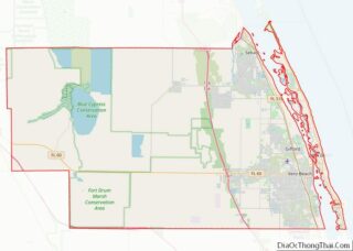 Map of Indian River County, Florida