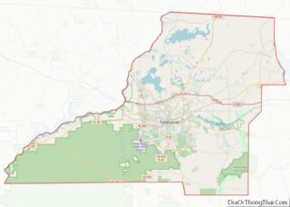 Map of Leon County, Florida