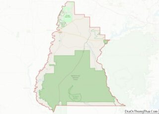 Map of Liberty County, Florida