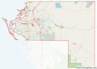 Map of Manatee County, Florida