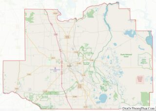 Map of Marion County, Florida