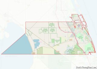 Map of Martin County, Florida