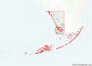 Map of Monroe County, Florida