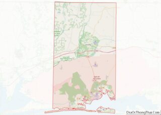 Map of Okaloosa County, Florida