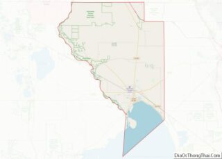 Map of Okeechobee County, Florida