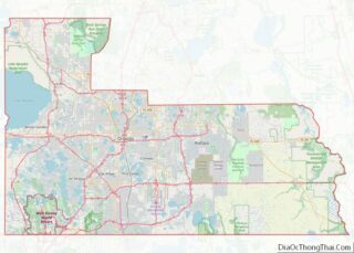 Map of Orange County, Florida