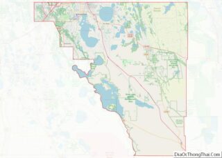 Map of Osceola County, Florida