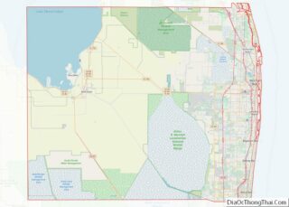 Map of Palm Beach County, Florida