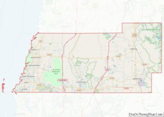 Map of Pasco County, Florida