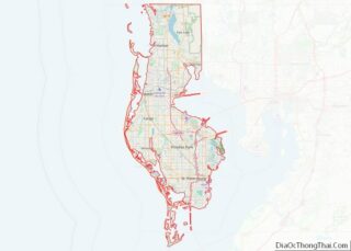 Map of Pinellas County, Florida