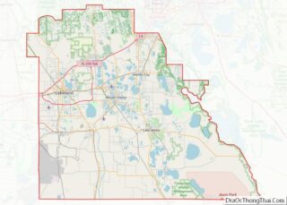 Map of Polk County, Florida