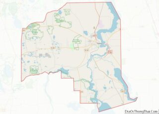 Map of Putnam County, Florida