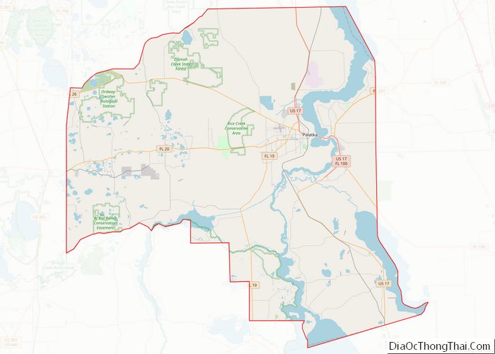 Map of Putnam County