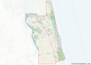 Map of St. Johns County, Florida