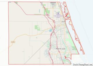 Map of St. Lucie County, Florida