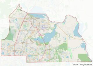 Map of Seminole County, Florida