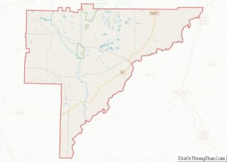 Map of Baker County, Georgia