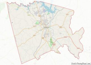 Map of Baldwin County, Georgia