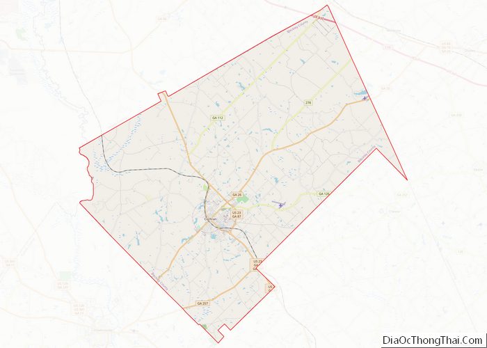 Map of Bleckley County